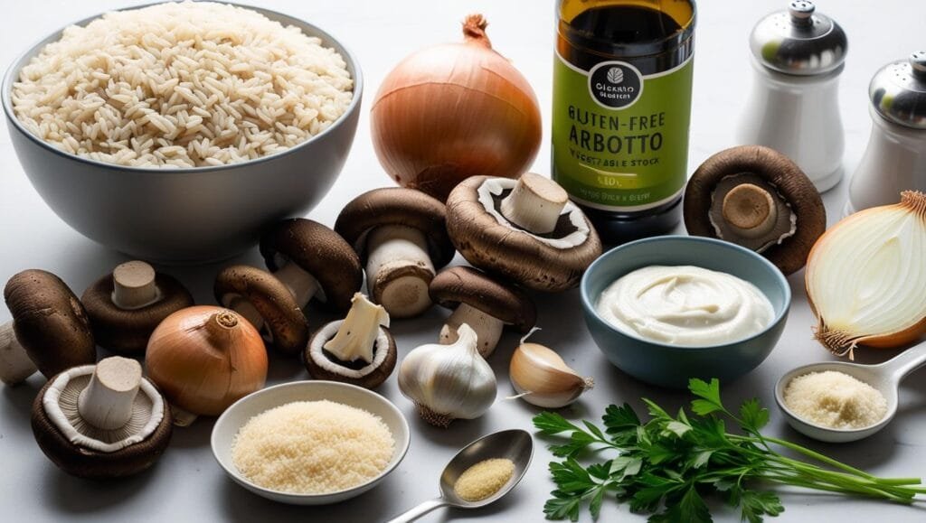 ingredients du Risotto san gluten