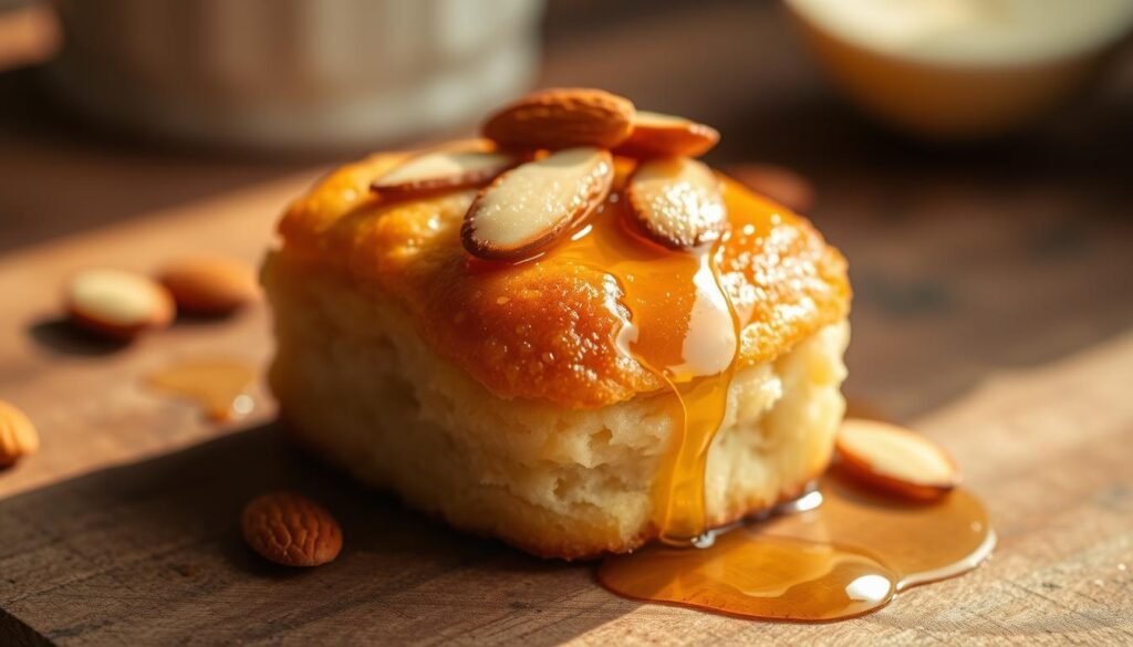 Financier aux amandes et au miel avec amandes effilées Financier aux amandes et au miel avec amandes effilées