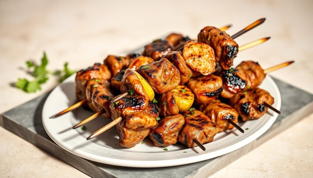 brochettes d'agneau marinées brochettes d'agneau marinées