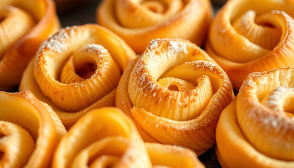 fleurs de pâte feuilletée au sucre et à la cannelle fleurs de pâte feuilletée au sucre et à la cannelle