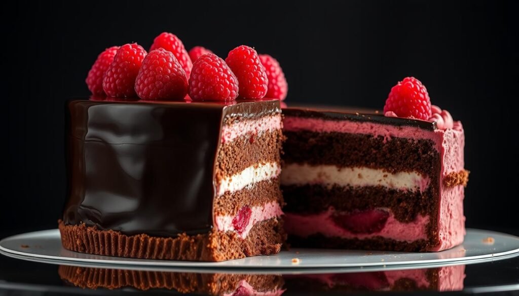 gâteau au chocolat et aux framboises gâteau au chocolat et aux framboises