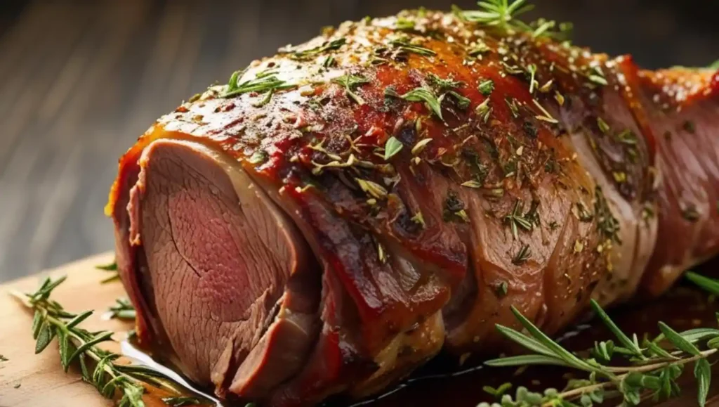 gigot roti aux herbes