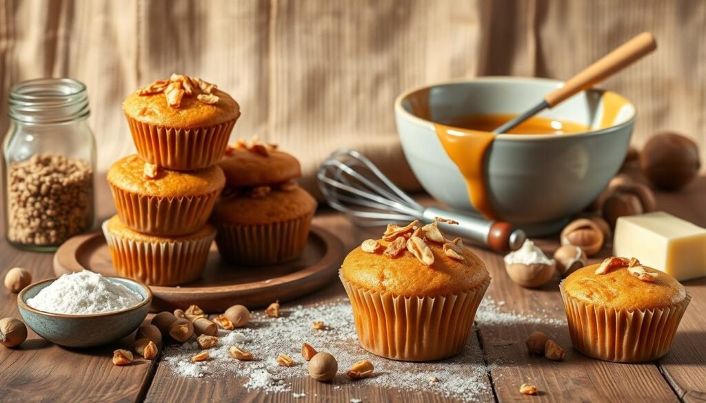 noisettes et ingrédients pour cupcakes noisettes et ingrédients pour cupcakes