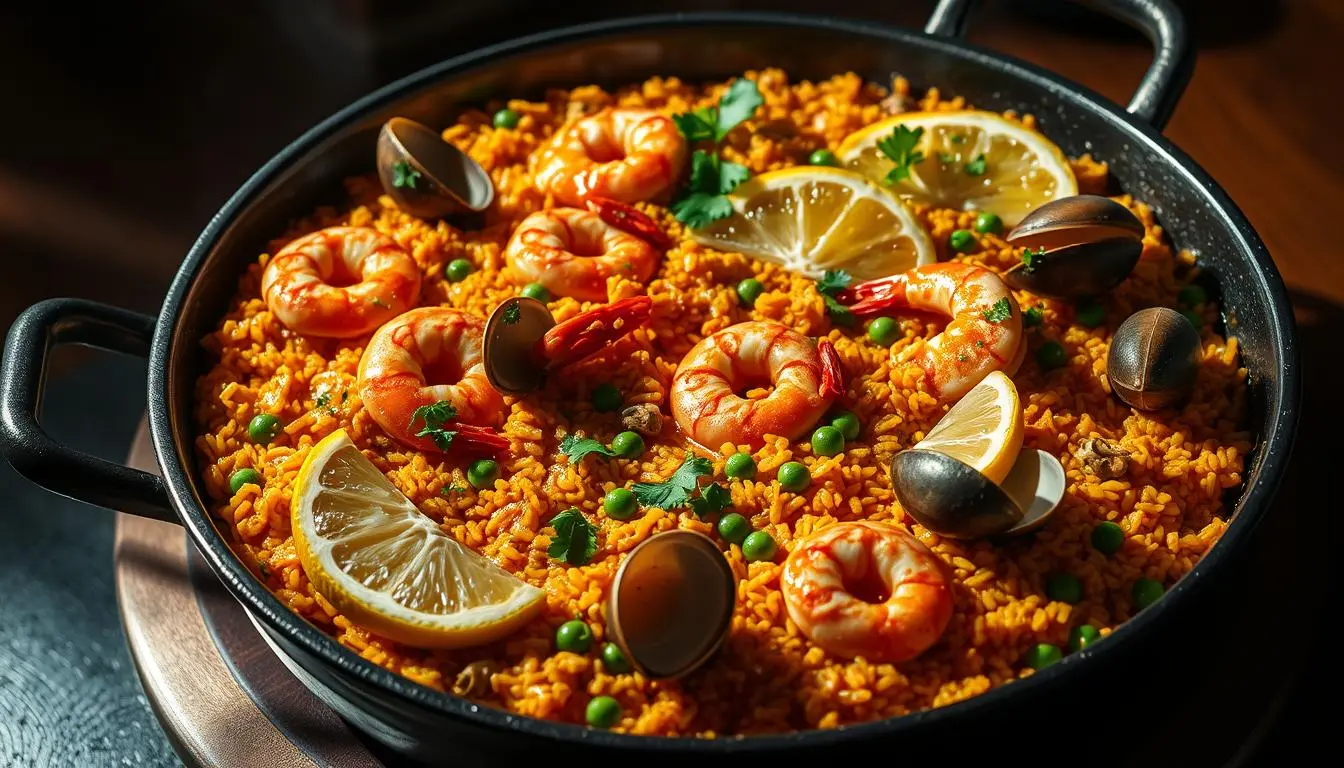 Paëlla fruits de mer espagnole