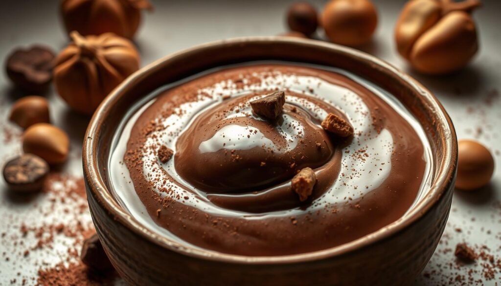 pudding châtaignes et chocolat noir pudding