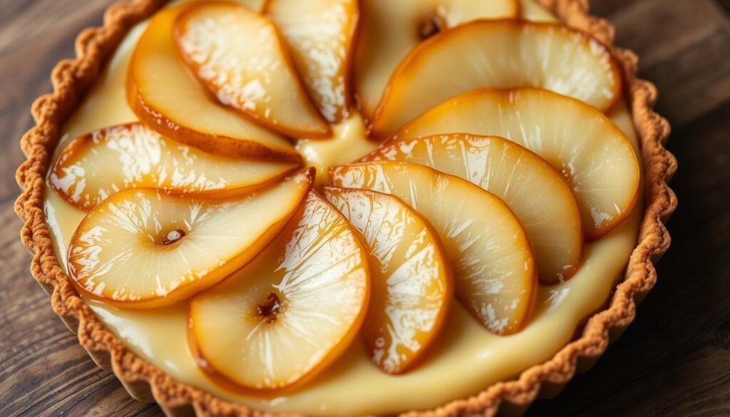 tarte à la crème d'amande et poires caramélisées tarte à la crème d'amande et poires caramélisées