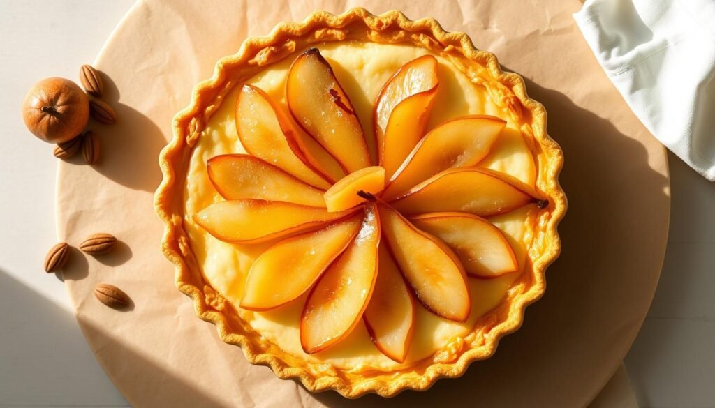 tarte à la crème d'amande et poires caramélisées tarte à la crème d'amande et poires caramélisées