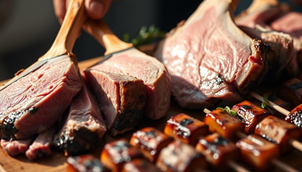 techniques de découpe agneau brochettes d'agneau marinées techniques de découpe agneau brochettes d'agneau marinées