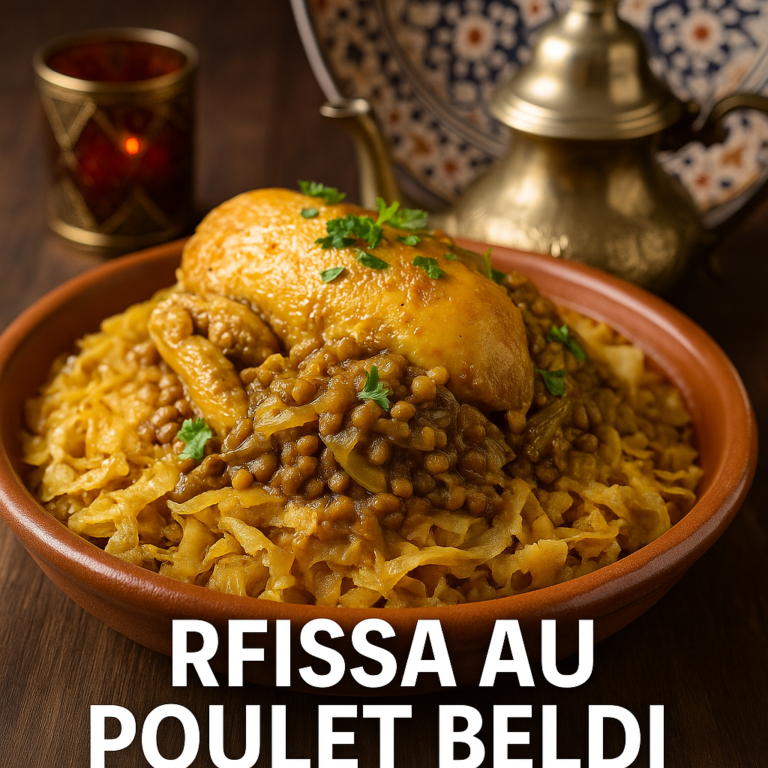 rfissa au poulet beldi, recettes savoureuses faciles.